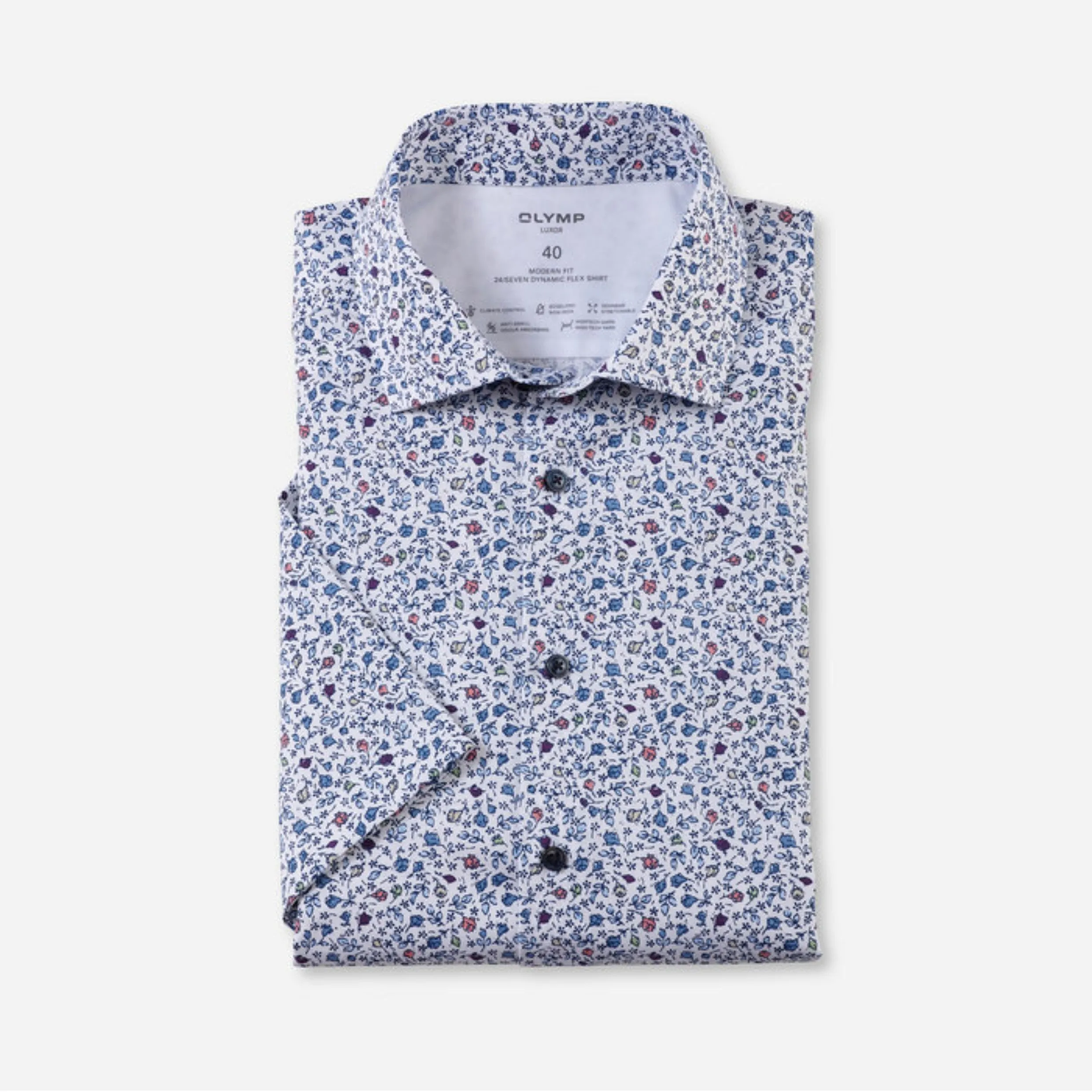 OLYMP Luxor 24/Seven Short Sleeve Shirt Dynamic Flex 1283