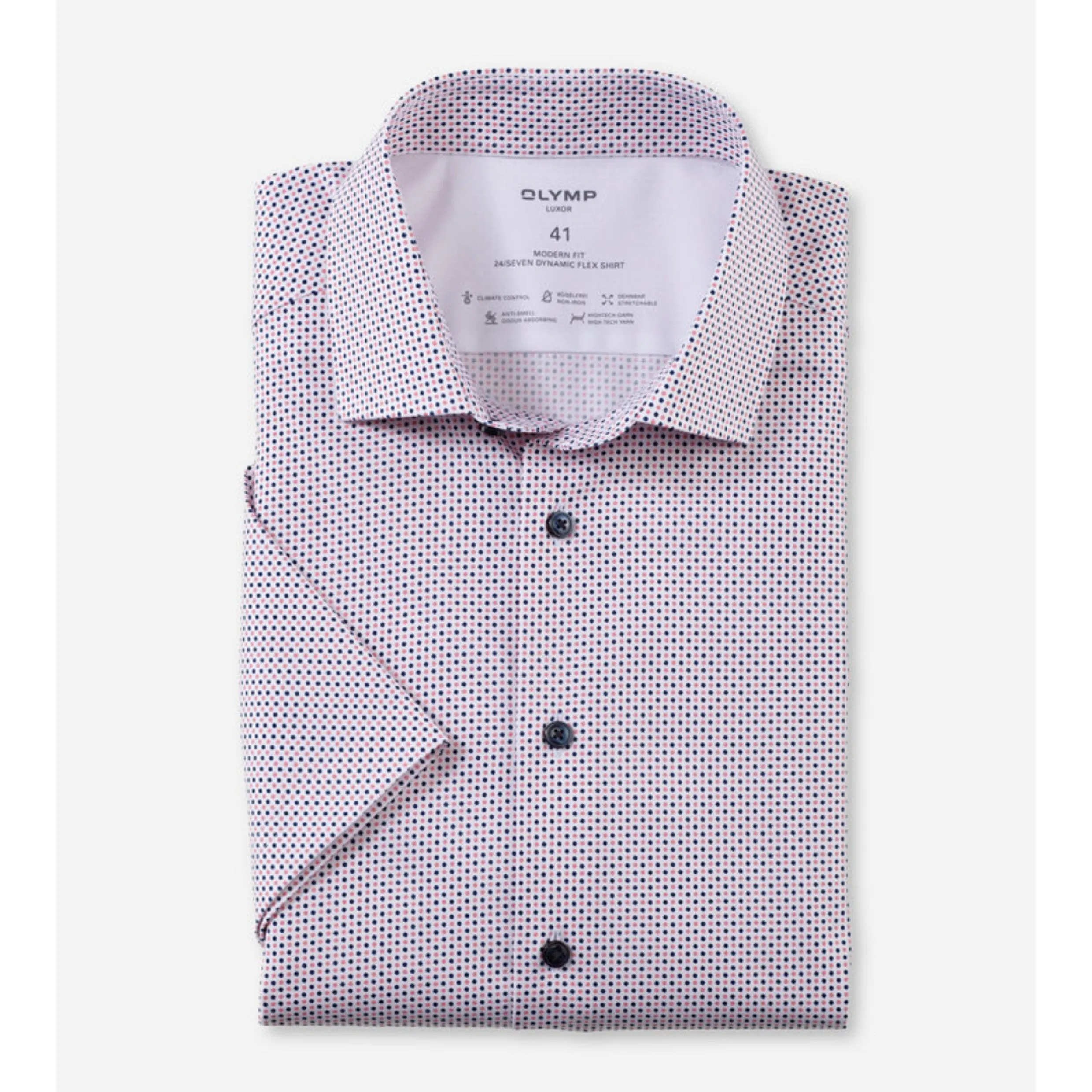 OLYMP Luxor 24/Seven Short Sleeve Shirt Dynamic Flex 1285