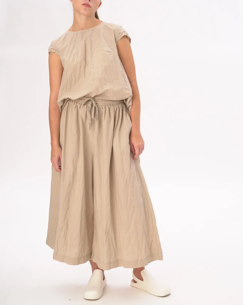 Organic Elastic Waist Parachute Pants