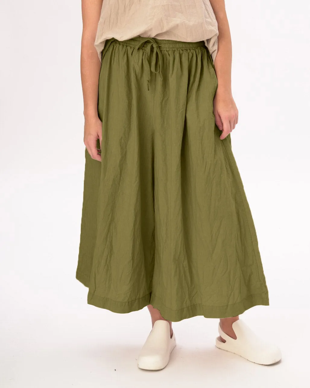Organic Elastic Waist Parachute Pants