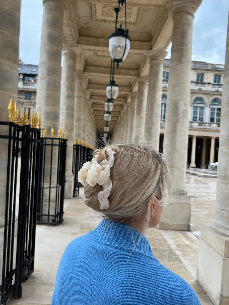 Organza Ruffle Claw Clip