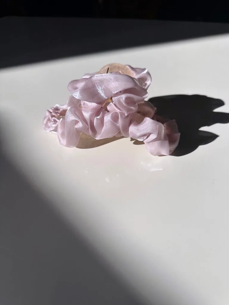 Organza Ruffle Claw Clip