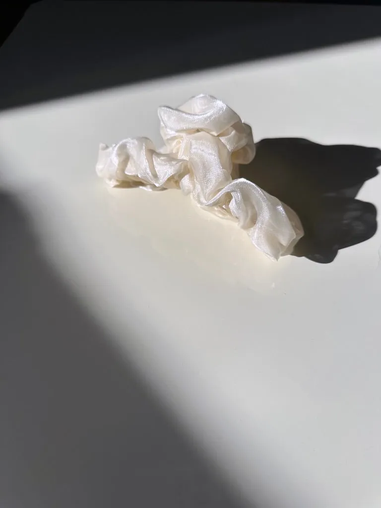 Organza Ruffle Claw Clip