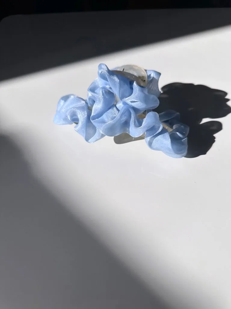 Organza Ruffle Claw Clip