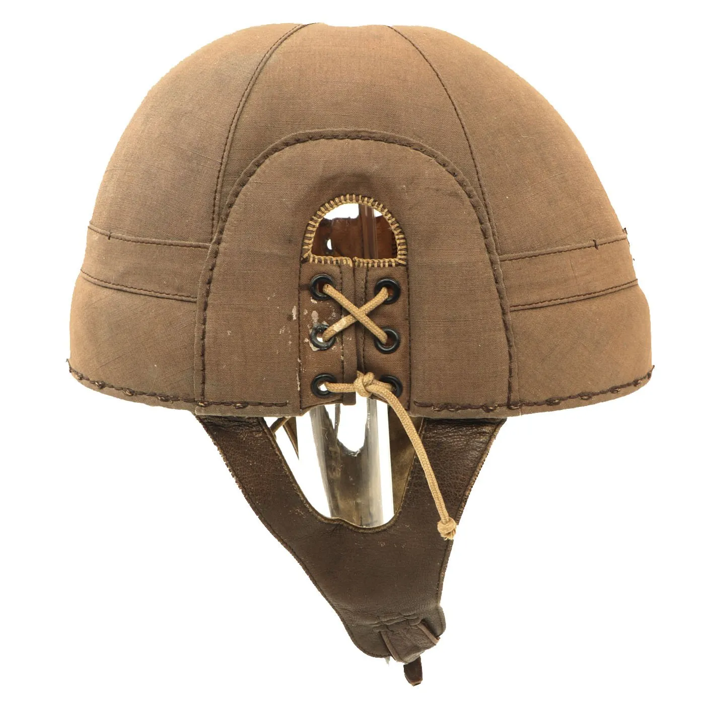 Original Japanese WWII Imperial Japanese Army Tanker Helmet with Markings - dated 1940