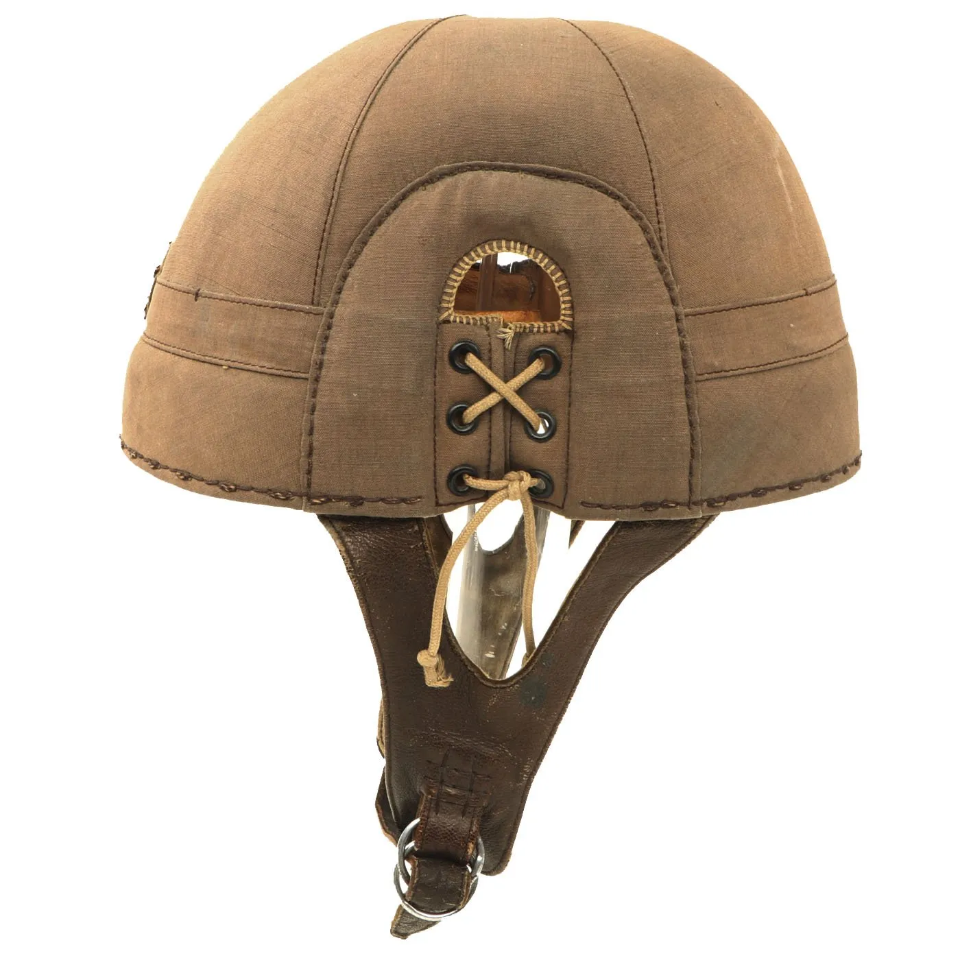 Original Japanese WWII Imperial Japanese Army Tanker Helmet with Markings - dated 1940