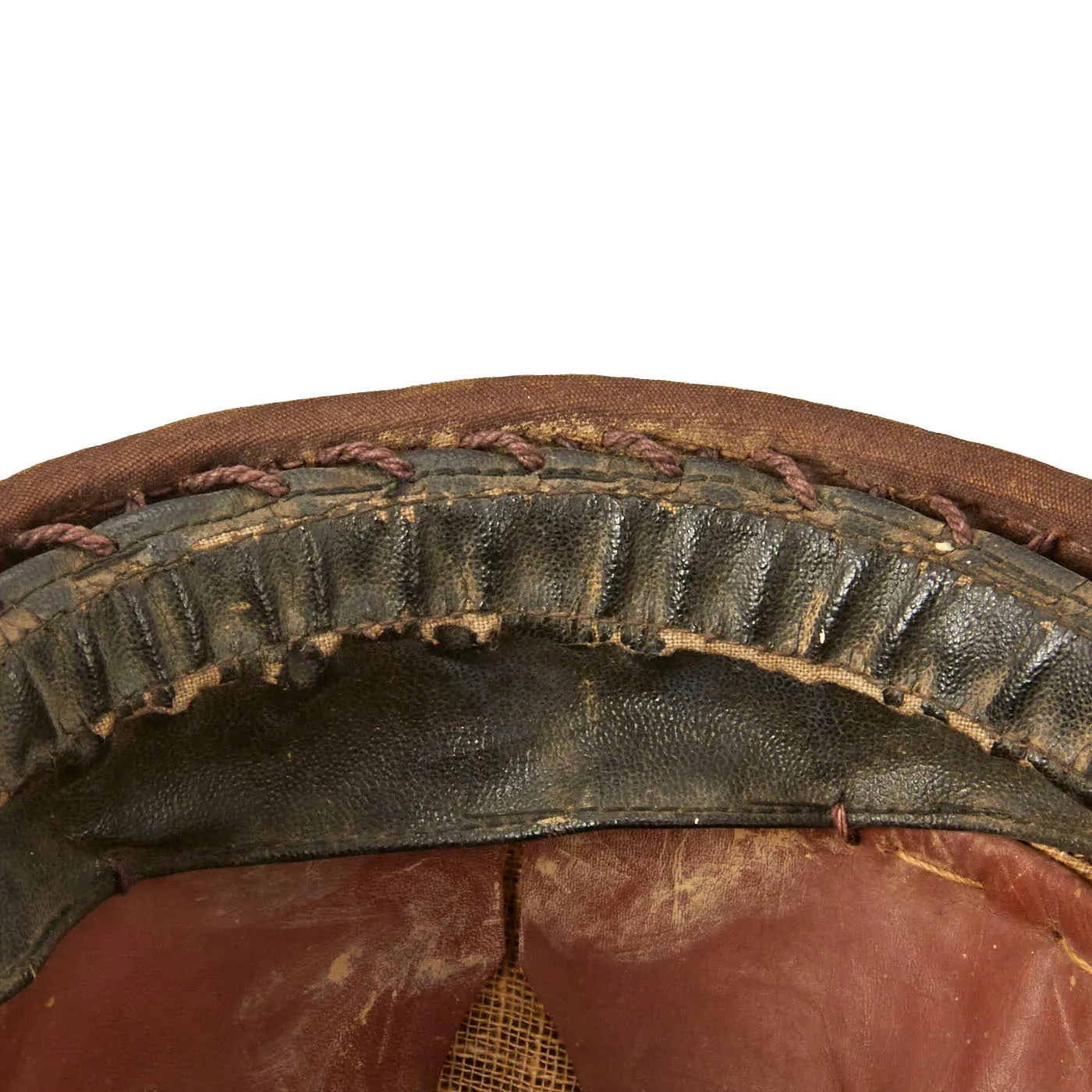 Original Japanese WWII Imperial Japanese Army Tanker Helmet with Markings - dated 1943
