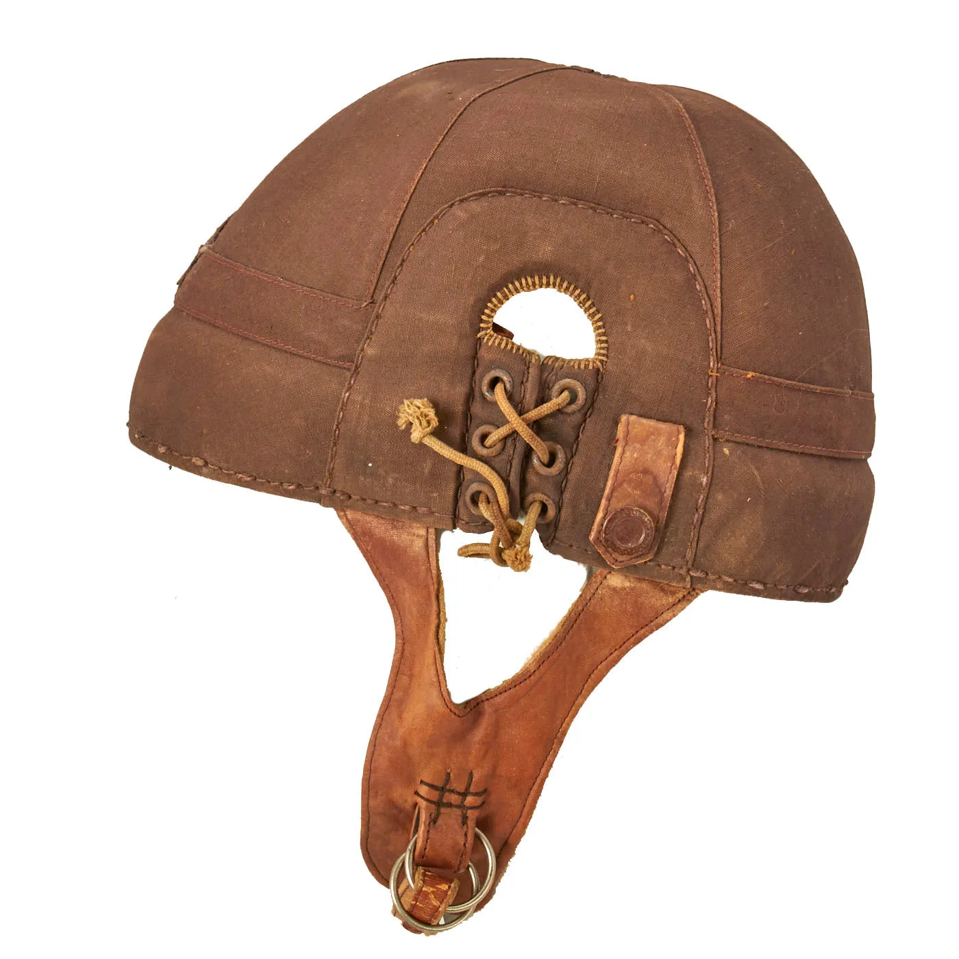 Original Japanese WWII Imperial Japanese Army Tanker Helmet with Markings - dated 1943