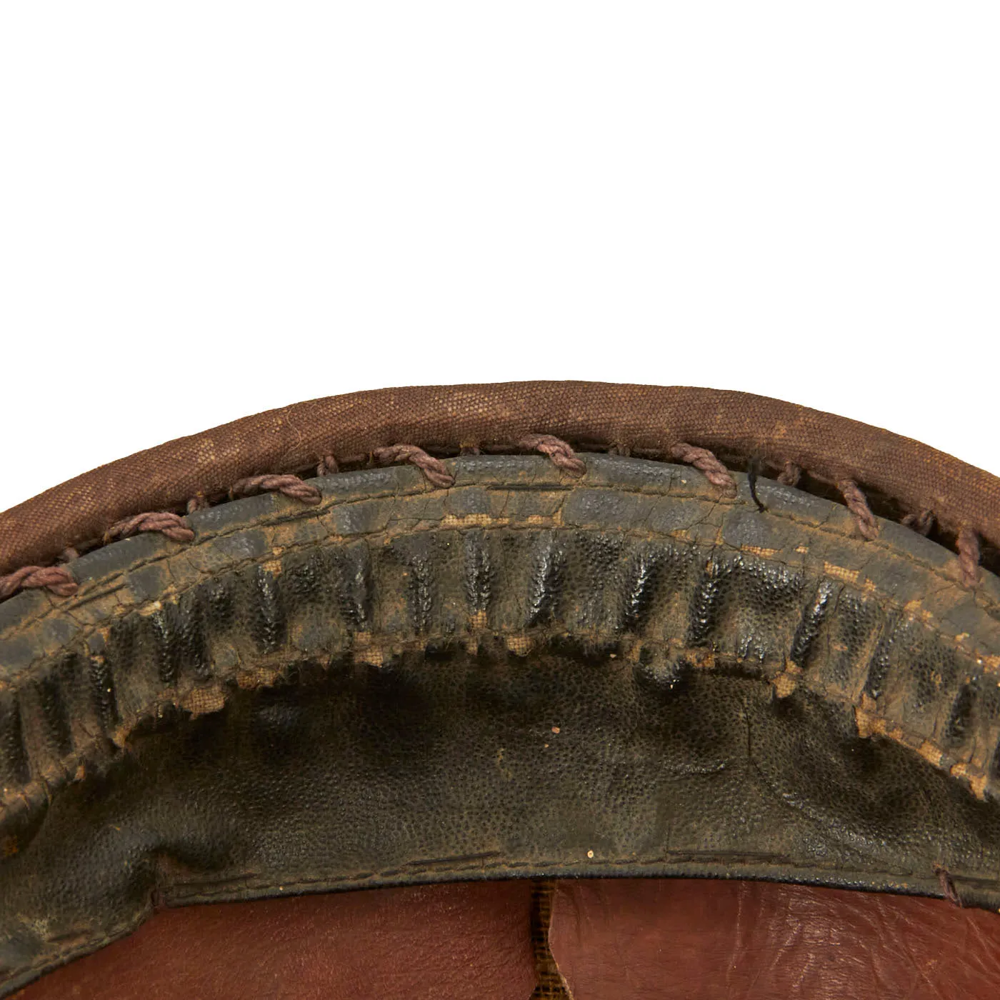 Original Japanese WWII Imperial Japanese Army Tanker Helmet with Markings - dated 1943
