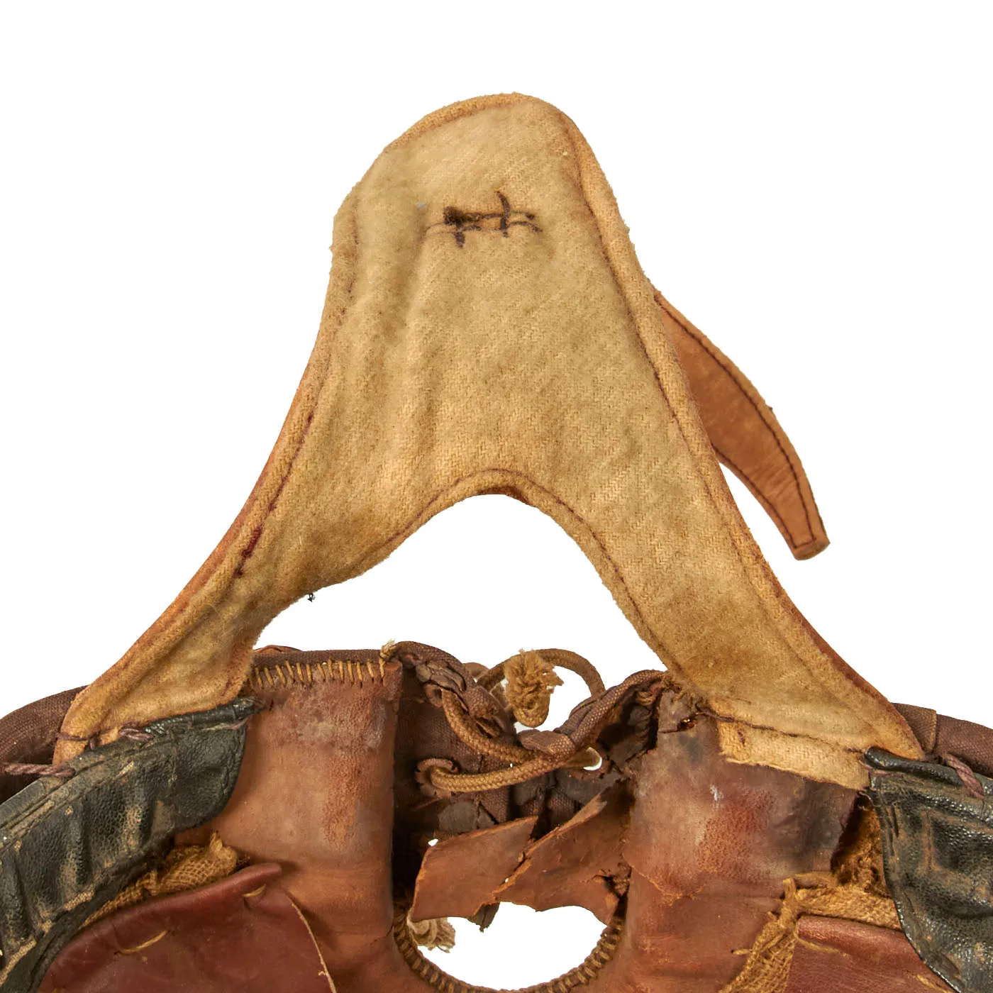Original Japanese WWII Imperial Japanese Army Tanker Helmet with Markings - dated 1943