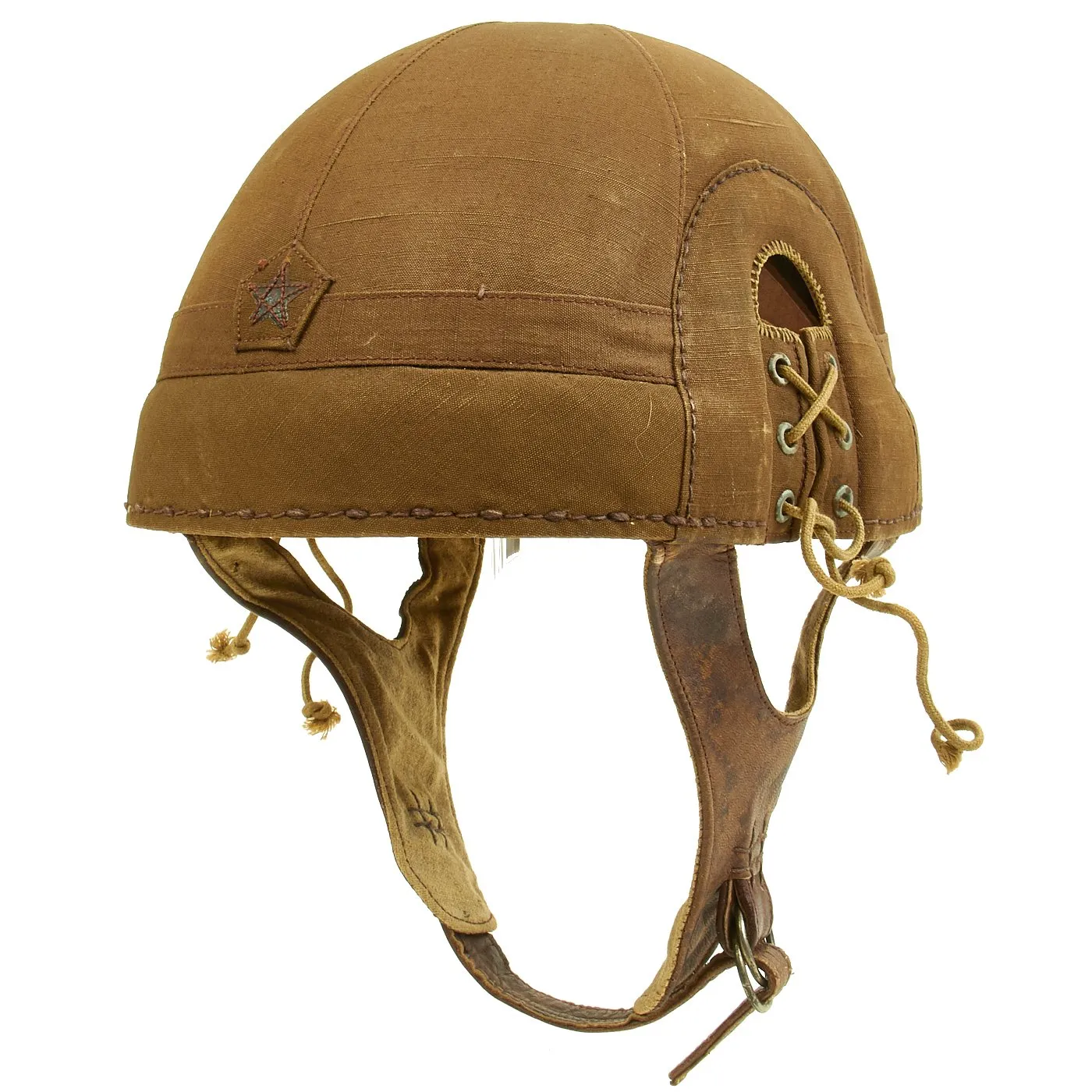 Original Japanese WWII Imperial Japanese Army Tanker Helmet with Markings