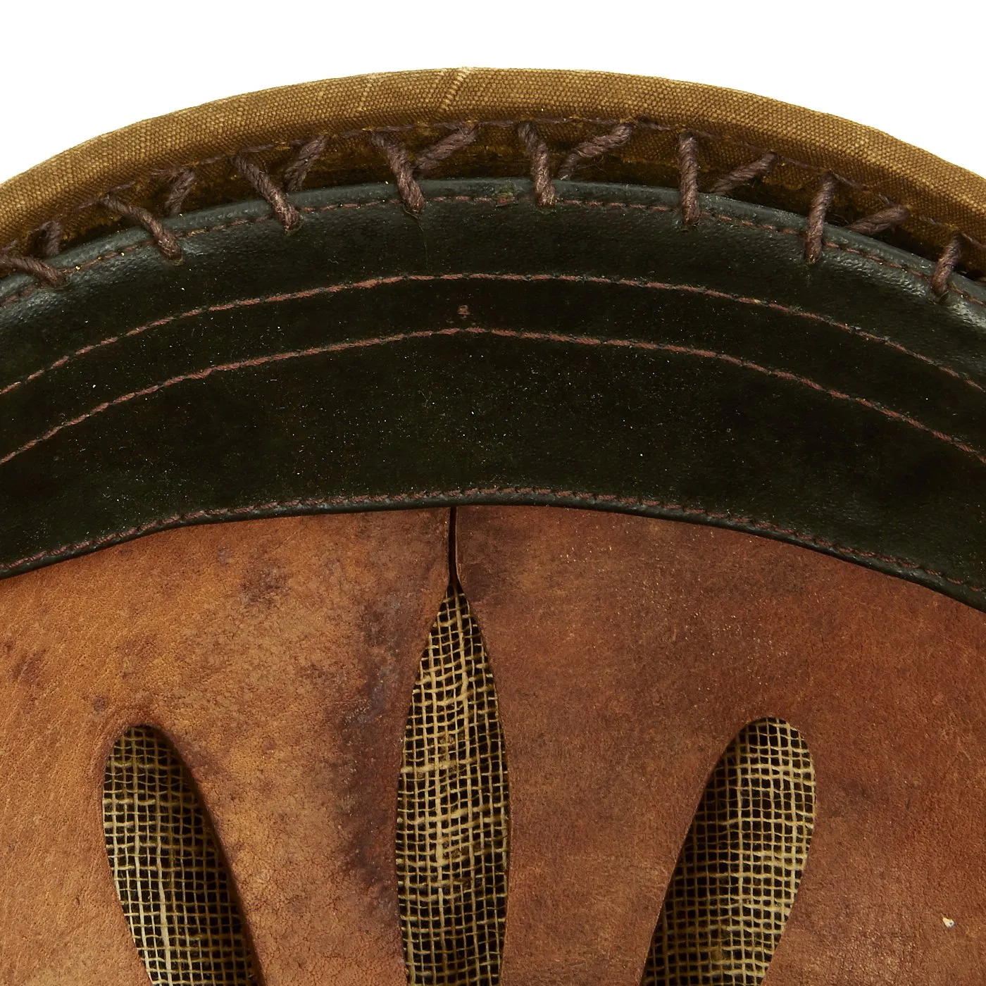 Original Japanese WWII Imperial Japanese Army Tanker Helmet with Markings