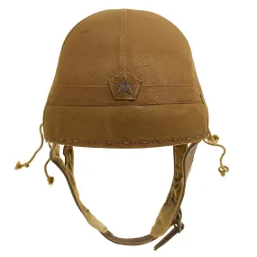 Original Japanese WWII Imperial Japanese Army Tanker Helmet with Markings