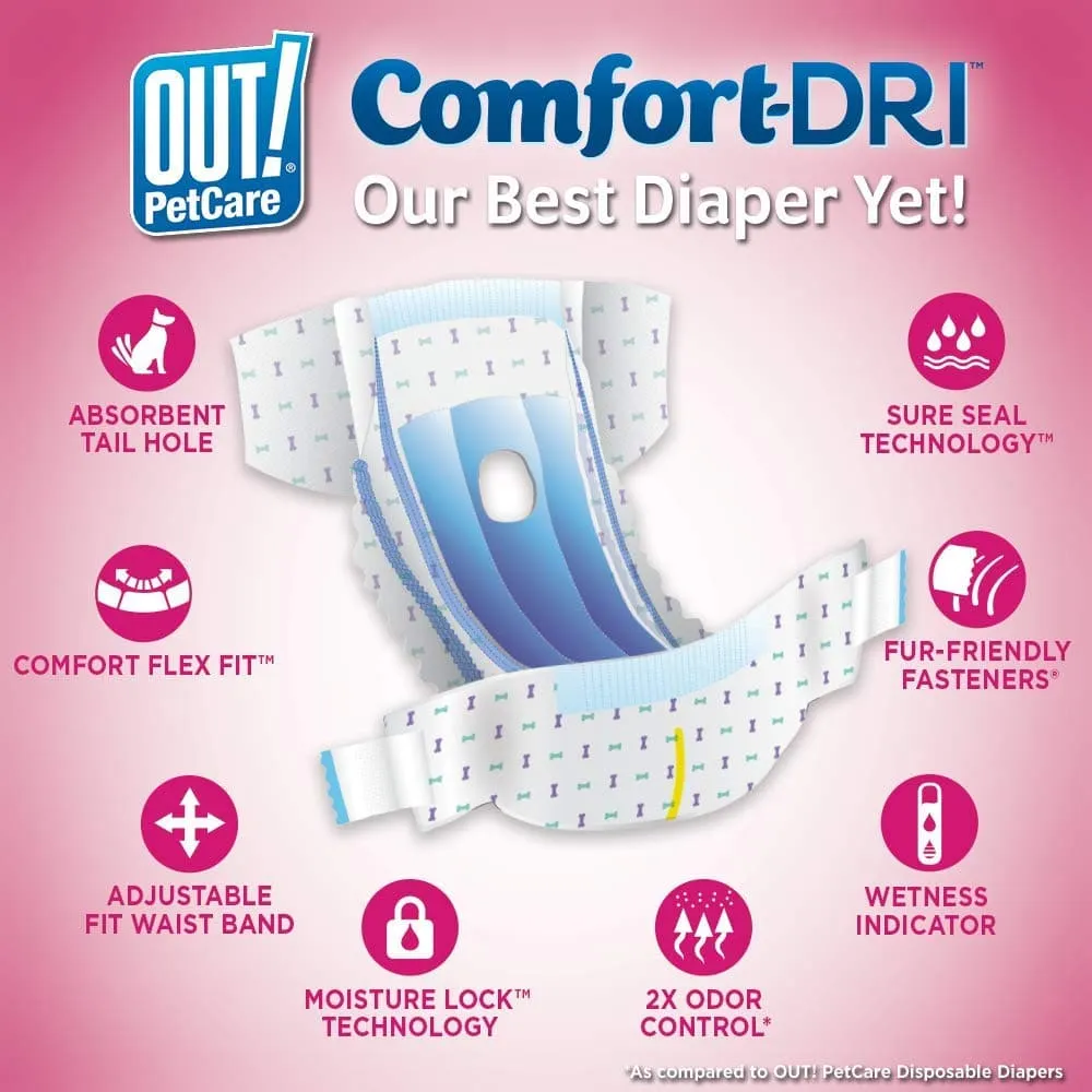 OUT! Disposable Female Diapers for Dogs (33x46cm)