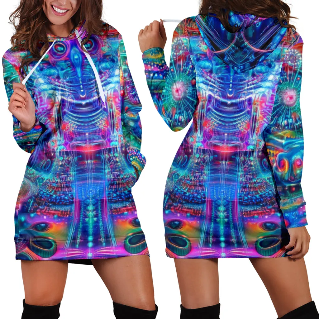 OWLIE HOODIE DRESS | ACIDMATH AI