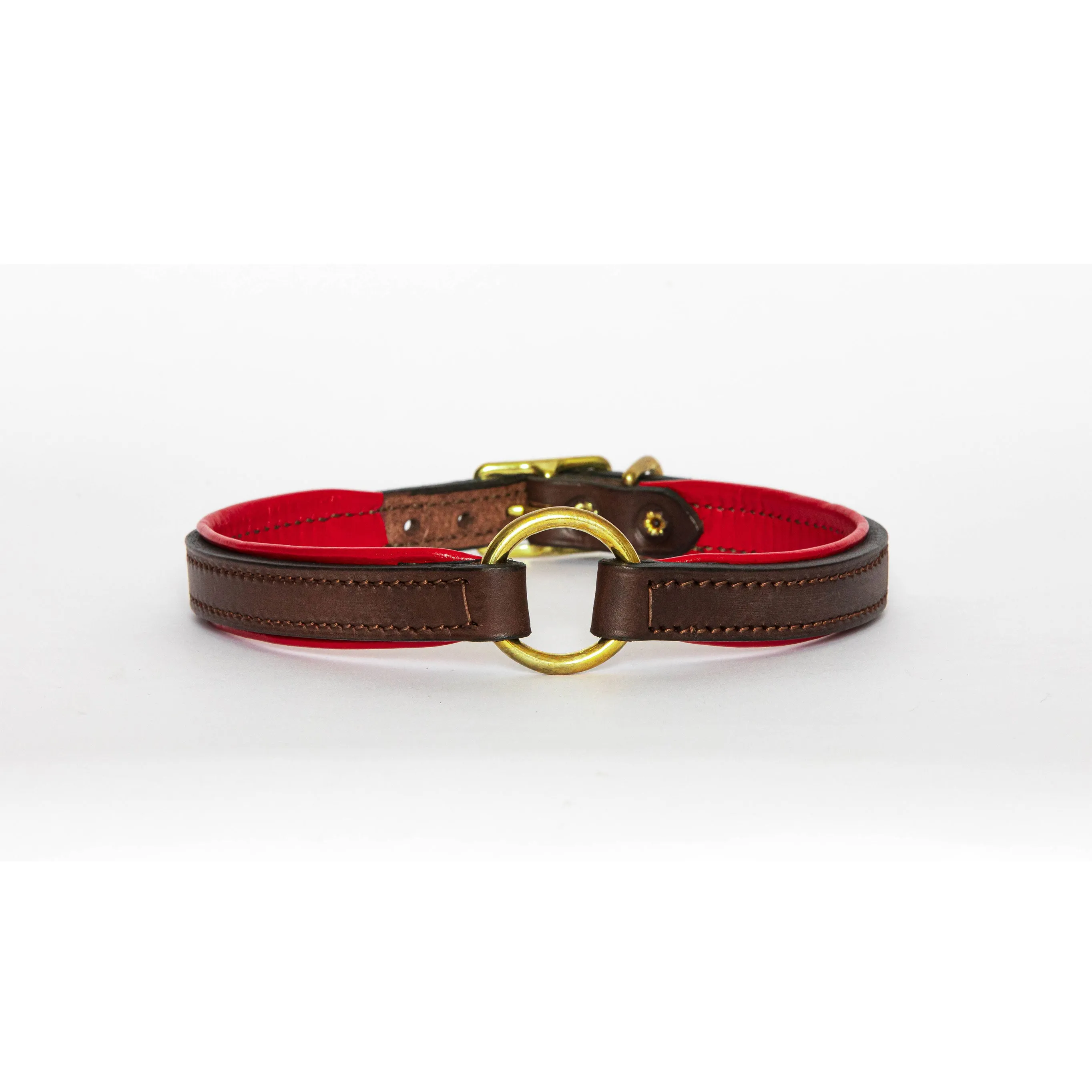 Padded Leather Nameplate Dog Collar