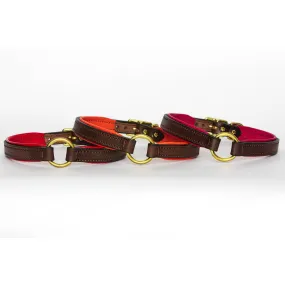 Padded Leather Nameplate Dog Collar