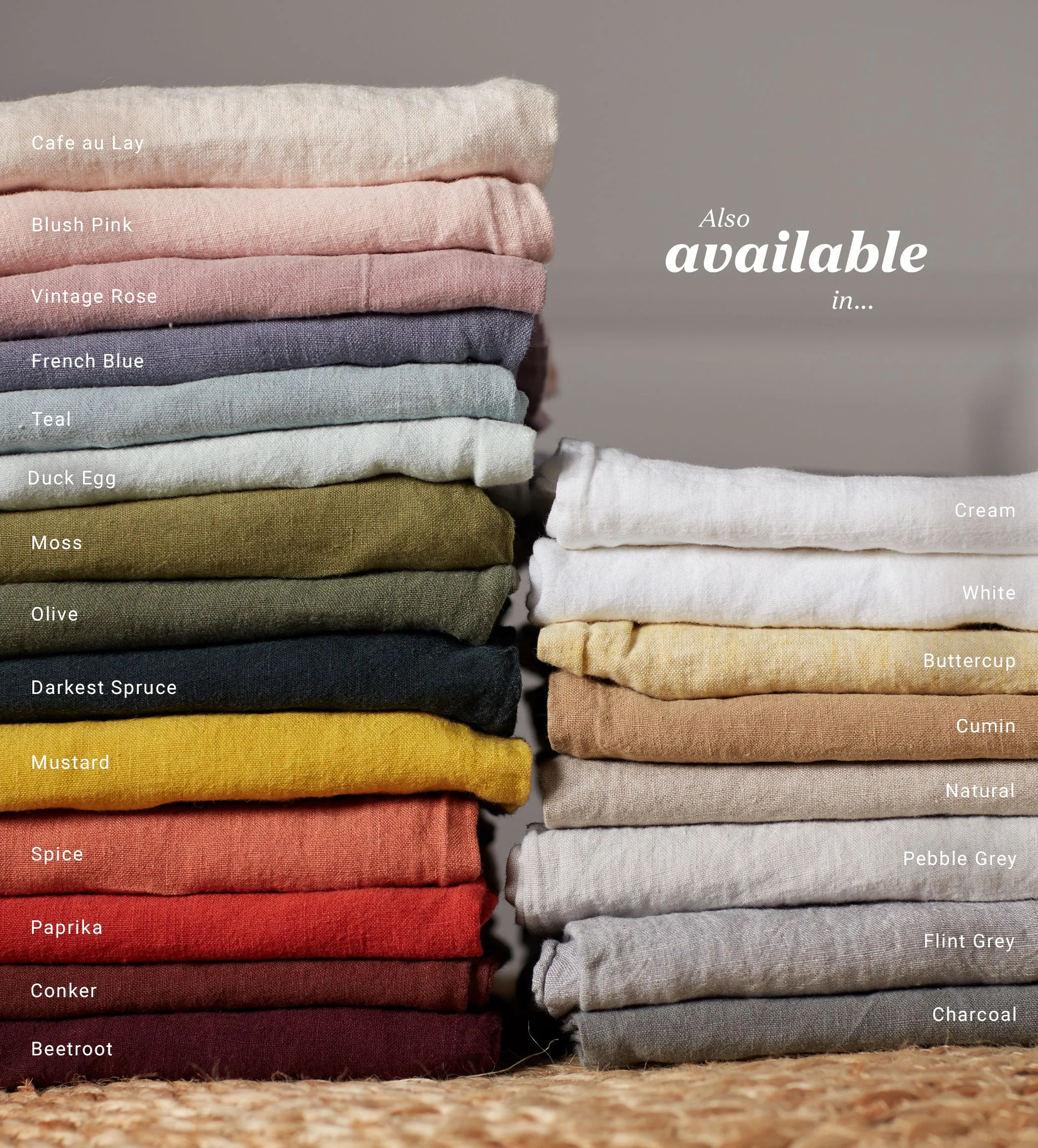 Paprika 100% Linen Fitted Sheet