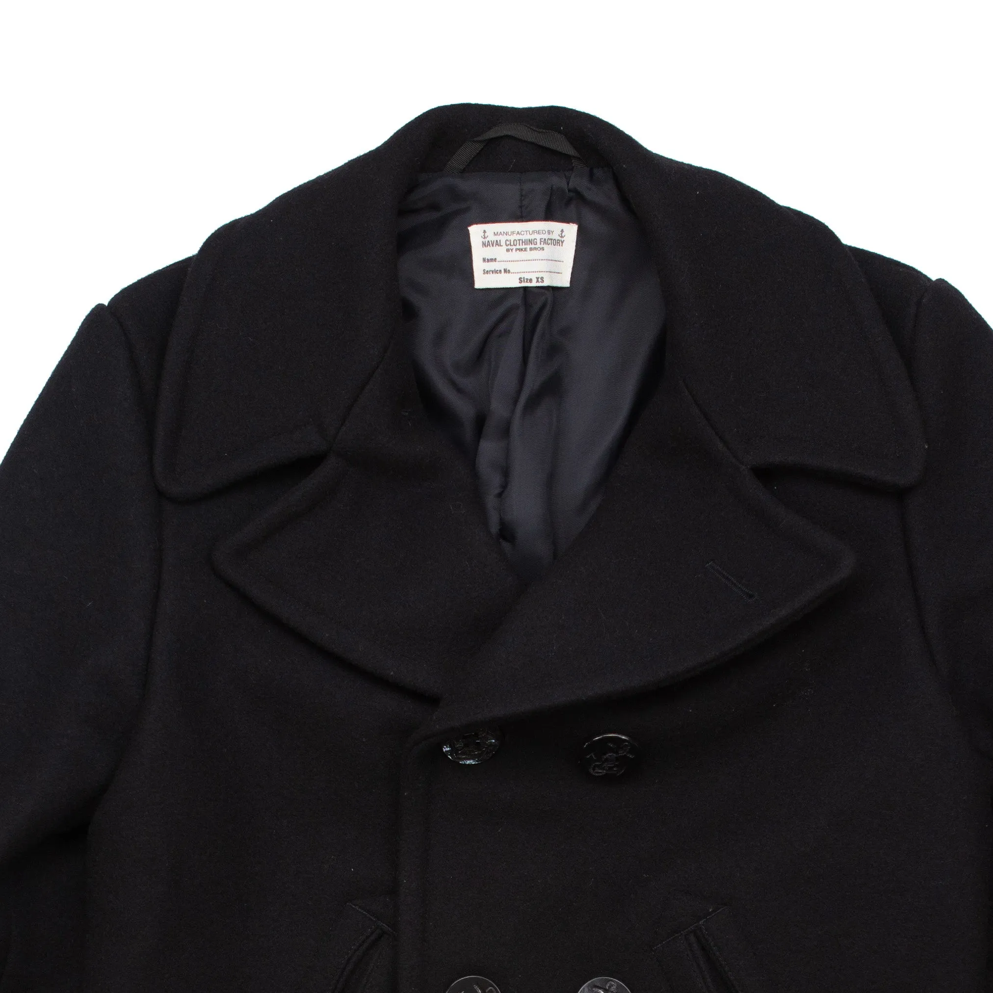 Pea Coat 1938 in Black Wool #1123