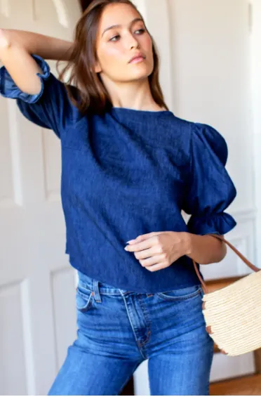 Pearl Blouse Indigo