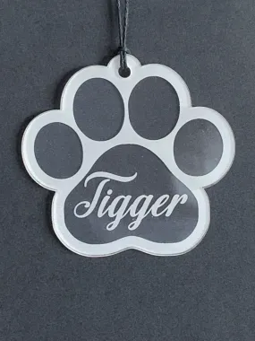 Personalised Acrylic Pet Christmas Decoration