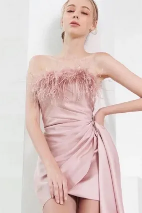 Phaedra BT TUBE FUR DRESS PINK