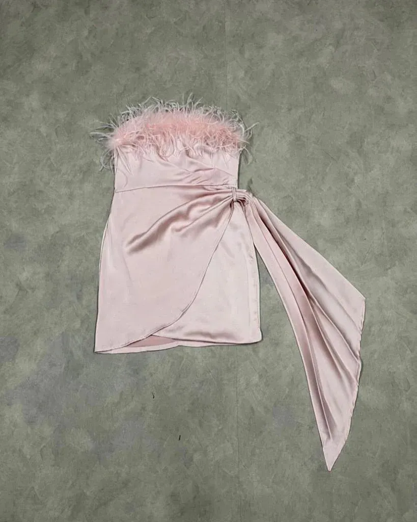 Phaedra BT TUBE FUR DRESS PINK