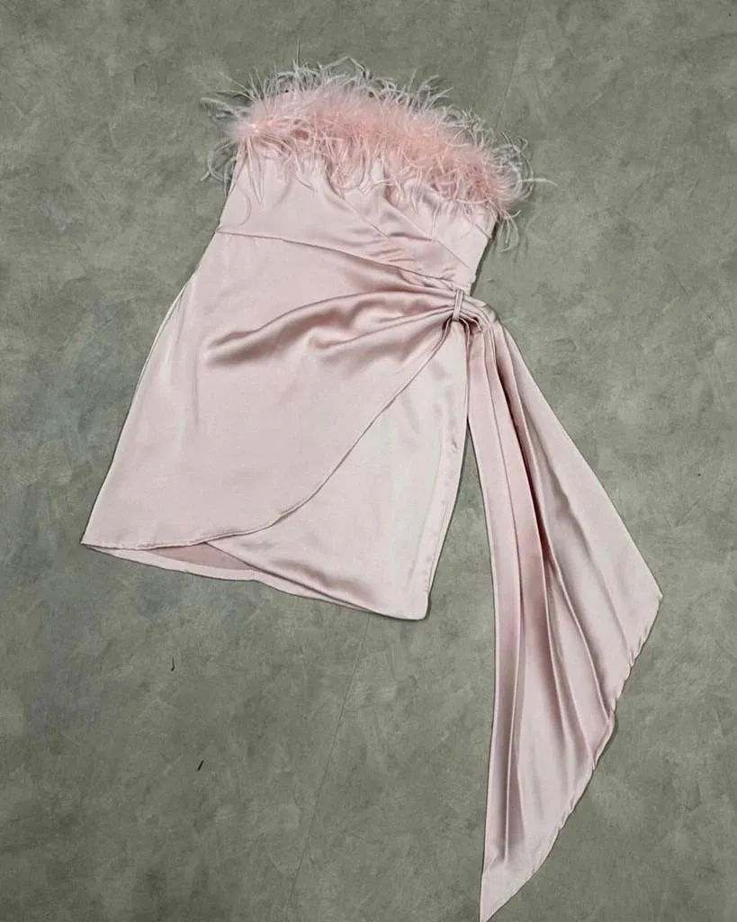 Phaedra BT TUBE FUR DRESS PINK