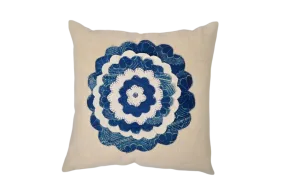 Pillow: Antique handwoven decorative pillow with apliqué - P476