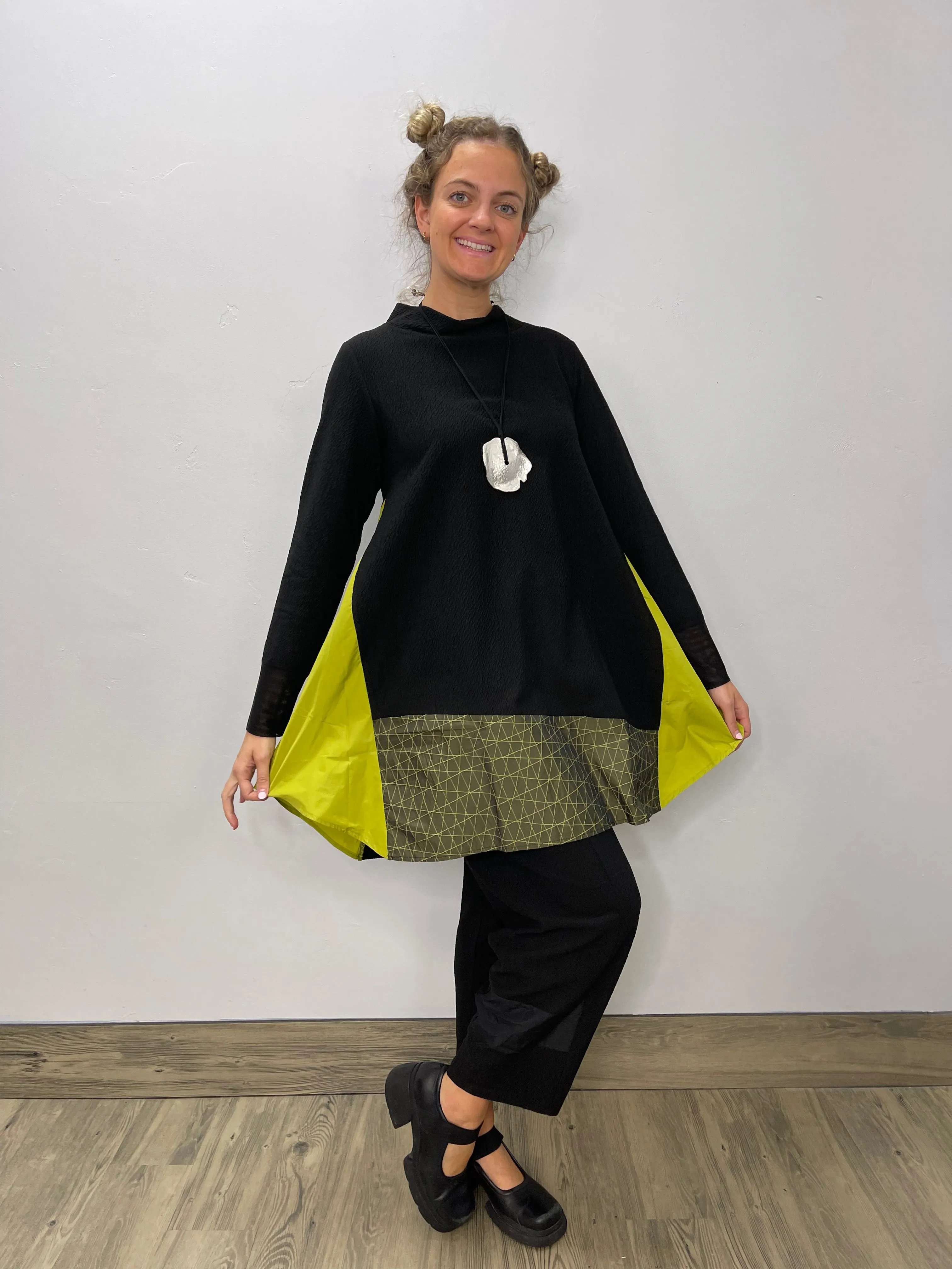 Pistachio Pattern Flare Tunic