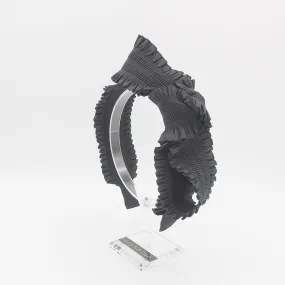 pleated trim bow knot headband