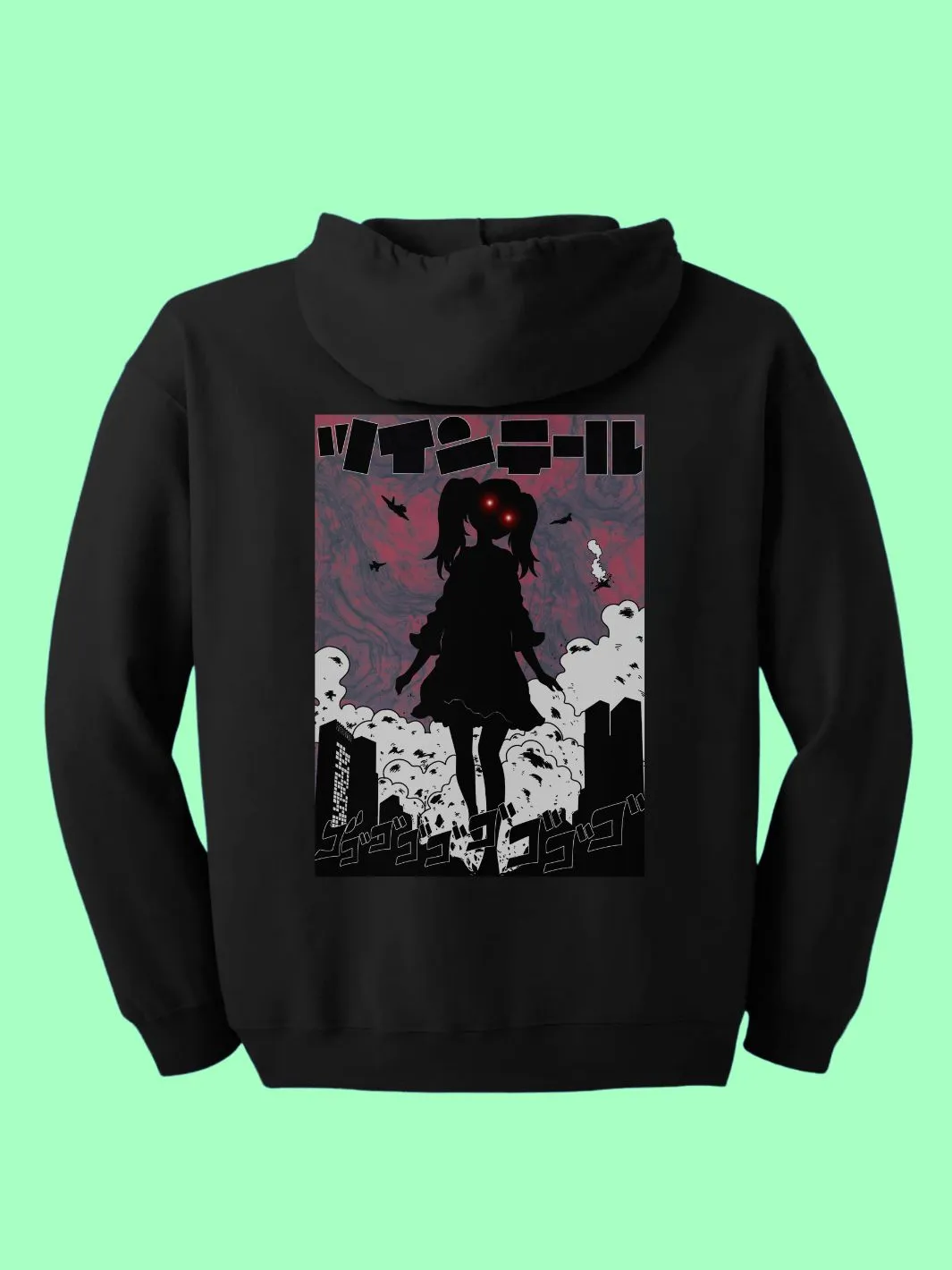 Popkiller Artist Series Sagaken Attacking Twin Tails Zip Up Hoodie