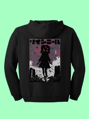 Popkiller Artist Series Sagaken Attacking Twin Tails Zip Up Hoodie