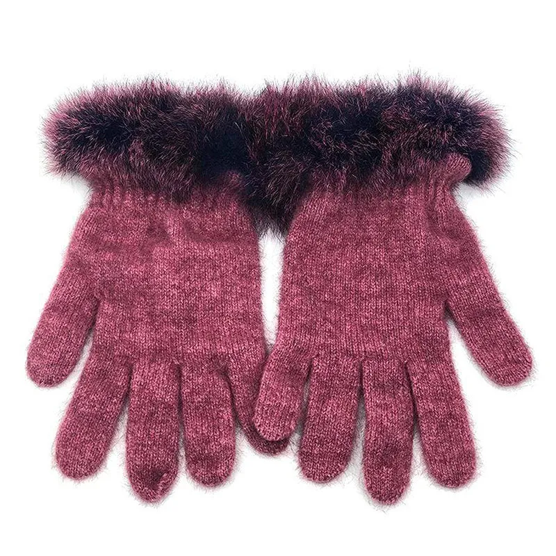 Premium Possum and Merino Wool - Fur Trim Gloves