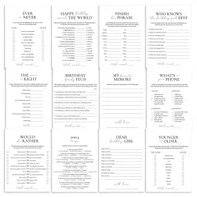 Printable 21st Birthday Games for Her Born in 2004