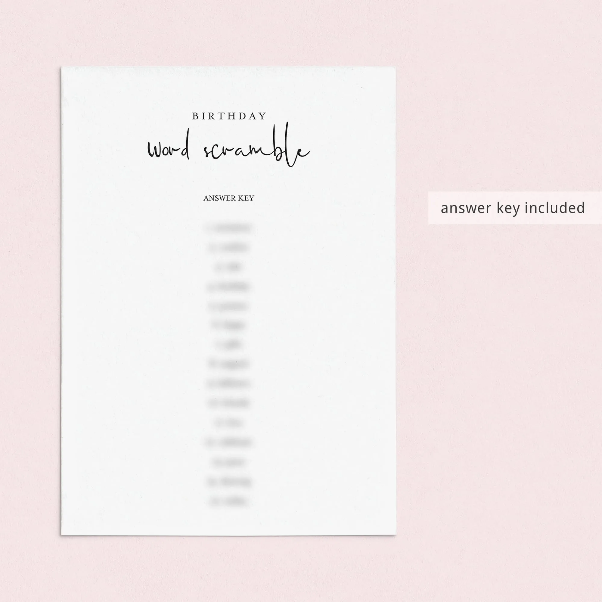 Printable Birthday Game Bundle for Her
