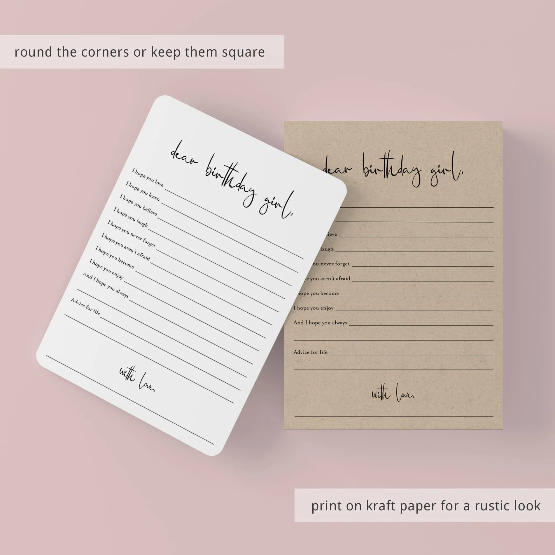 Printable Birthday Game Bundle for Her