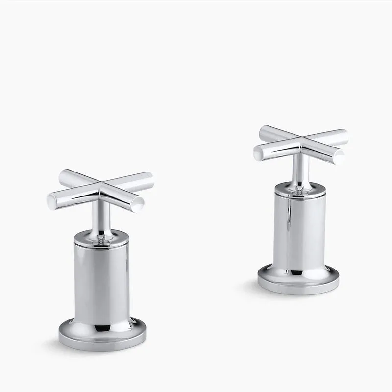 Purist Cross Handle Bath Valve Trim in Polished Chrome