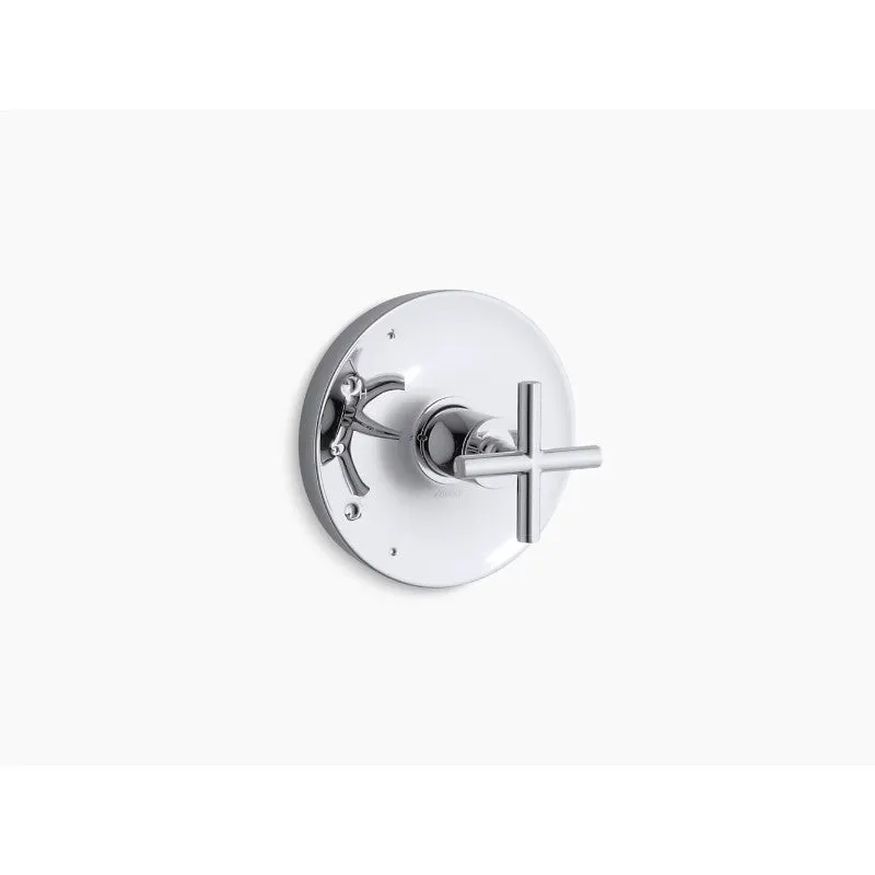 Purist Cross Handle Shower Control Trim in Matte Black