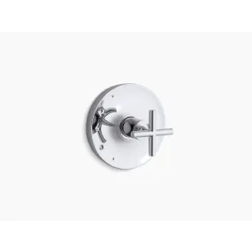 Purist Cross Handle Shower Control Trim in Matte Black