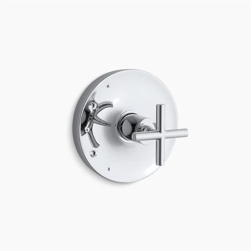 Purist Cross Handle Valve Trim in Polished Chrome