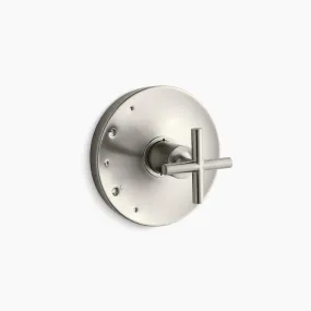 Purist Cross Handle Valve Trim in Vibrant Brushed Nickel
