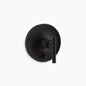 Purist Lever Handle Valve Trim in Matte Black