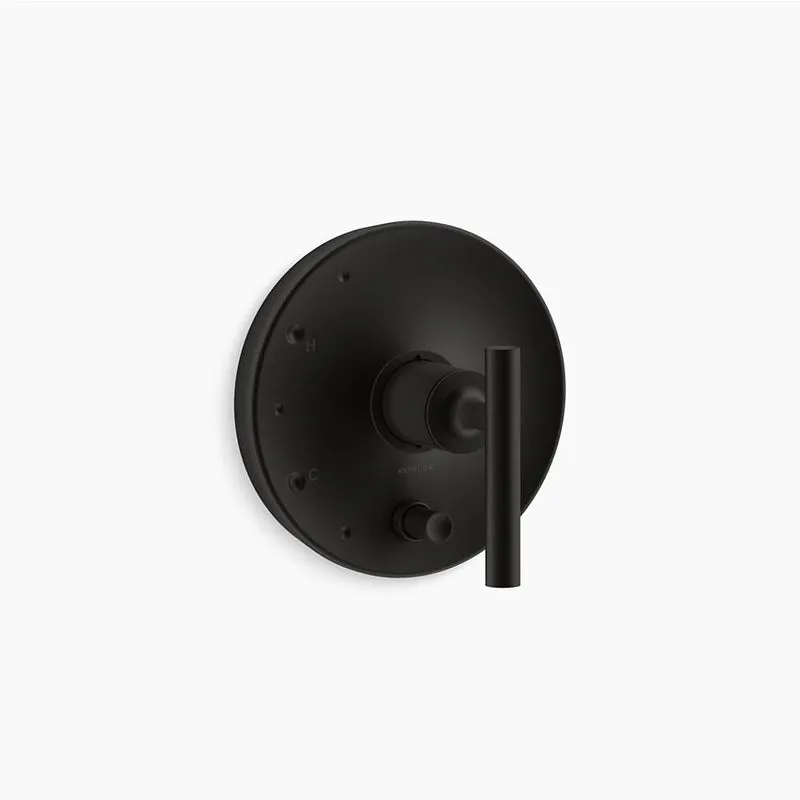 Purist Lever Handle Valve Trim in Matte Black