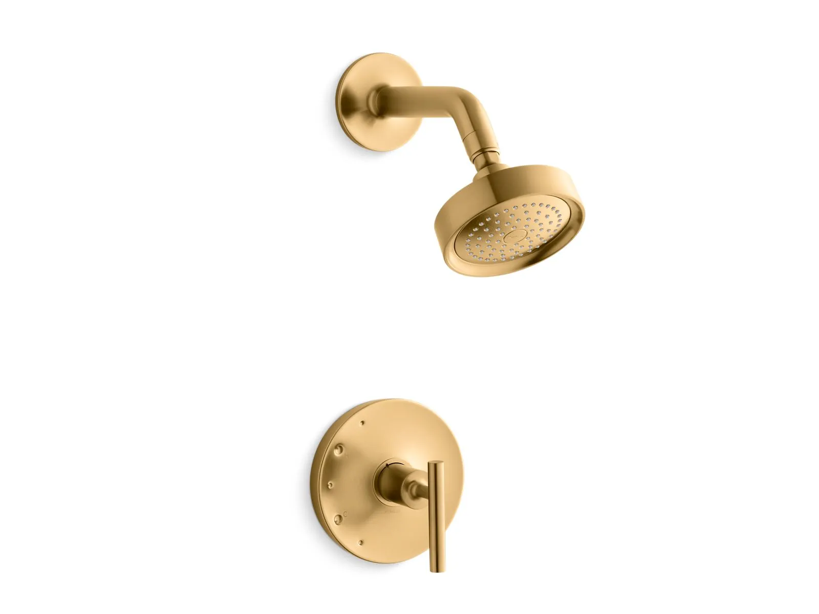 Purist Shower Trim in Vibrant Brushed Moderne Brass