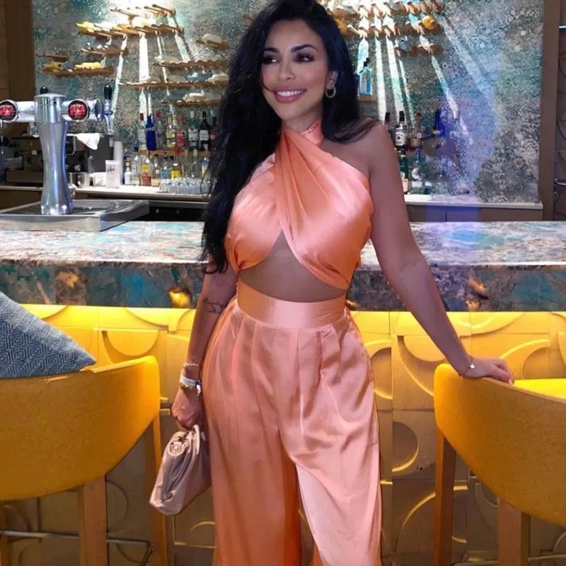 Purpdrank - Sexy Bodycon Rompers Womens Jumpsuit Workout Active Wear Sleeveless Summer Satin Jumpsuits Skinny Fashion