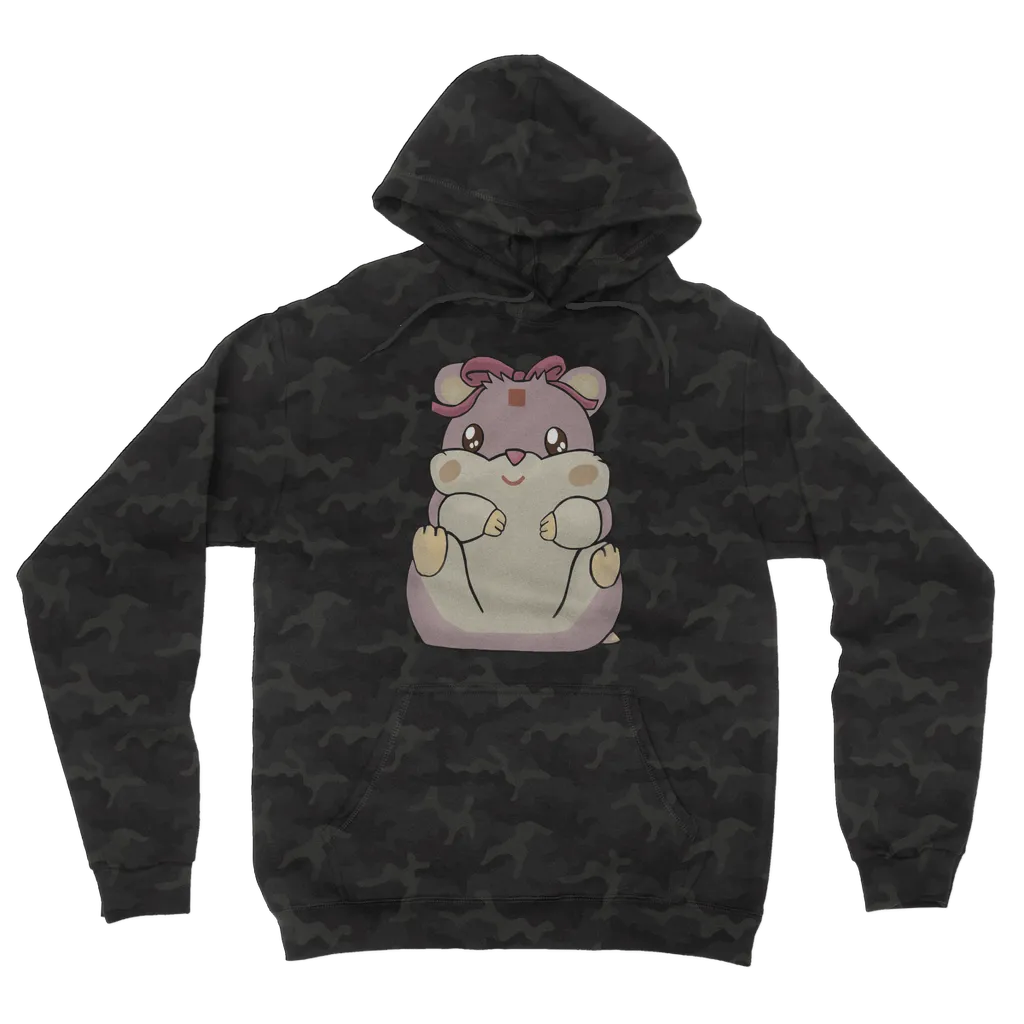 Purple Hamster Camouflage Adult Hoodie