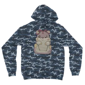 Purple Hamster Camouflage Adult Hoodie