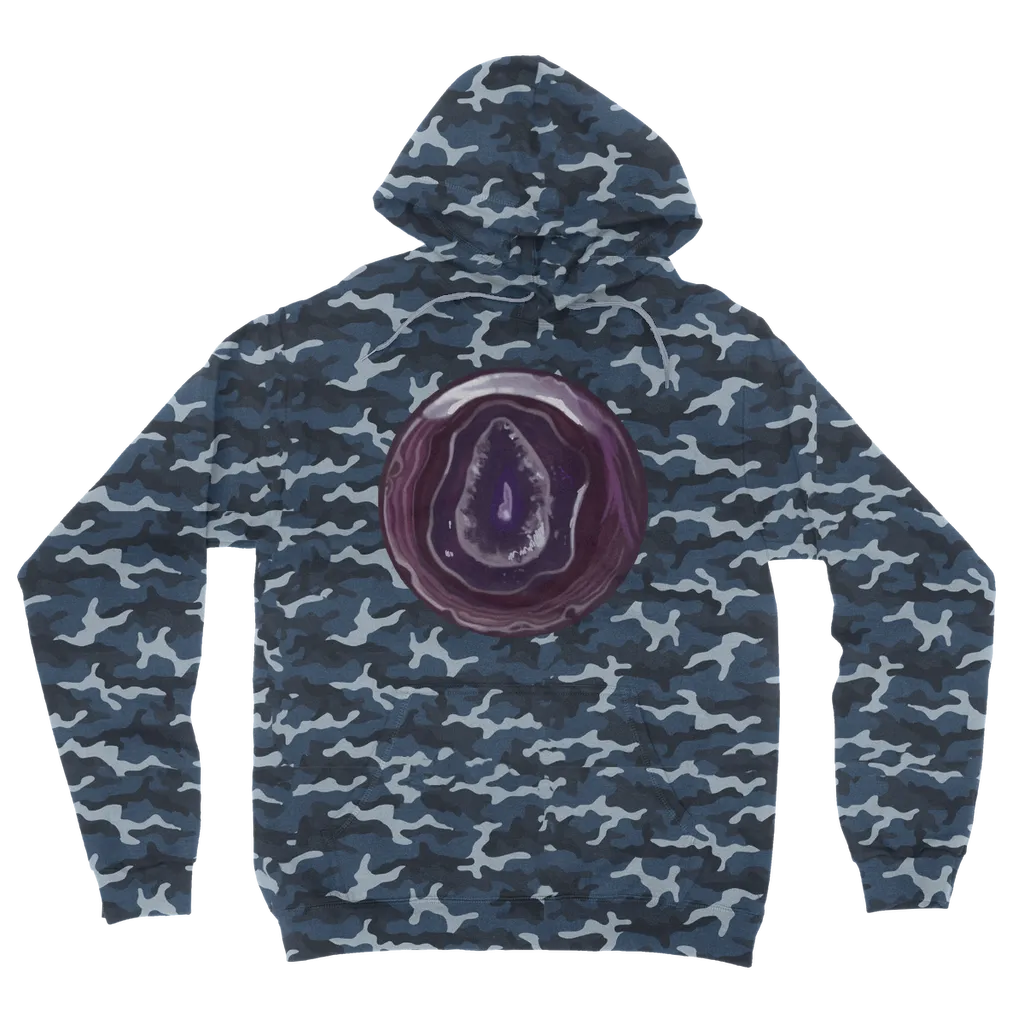 Purple Rock Camouflage Adult Hoodie