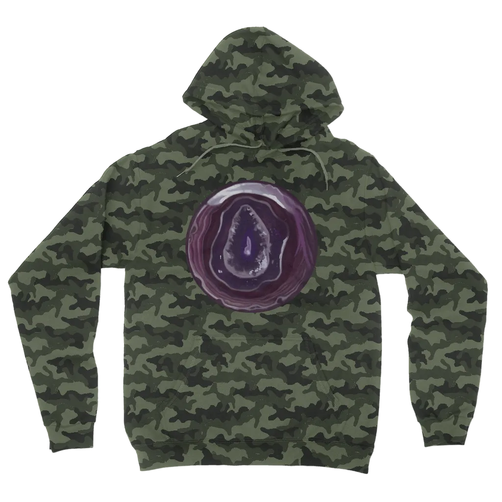Purple Rock Camouflage Adult Hoodie